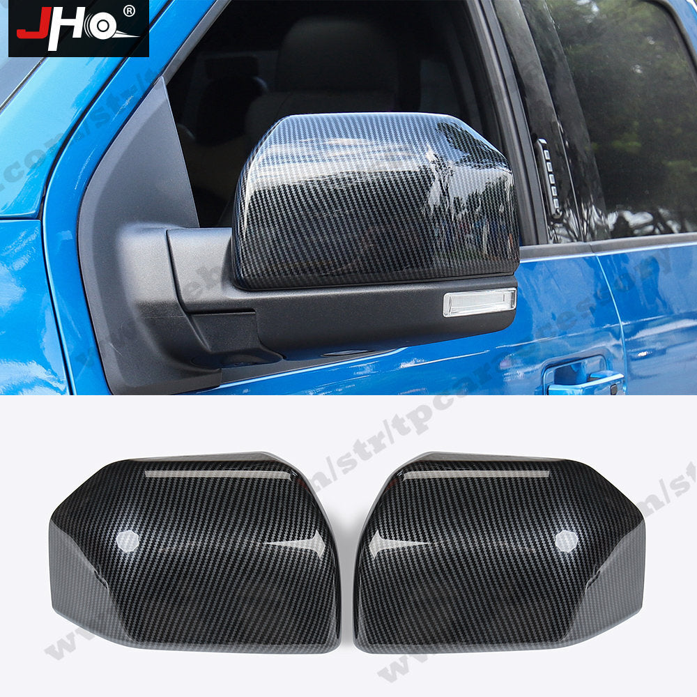 Carbon Fiber Rear View Side Mirror Cover Trim Protect for Ford F150 2015-2020