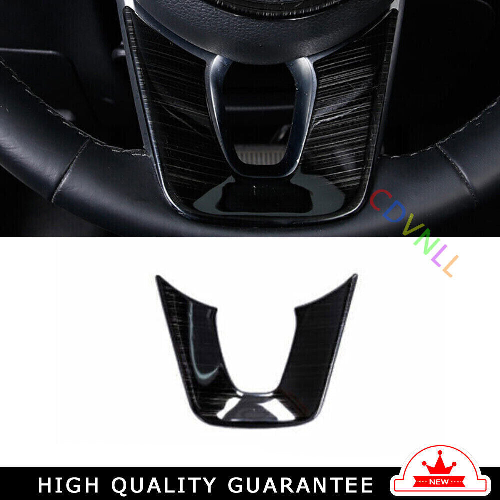 Car Inner Steering Wheel U Type Cover Trim for Kia Seltos 2020-2022 Black Steel