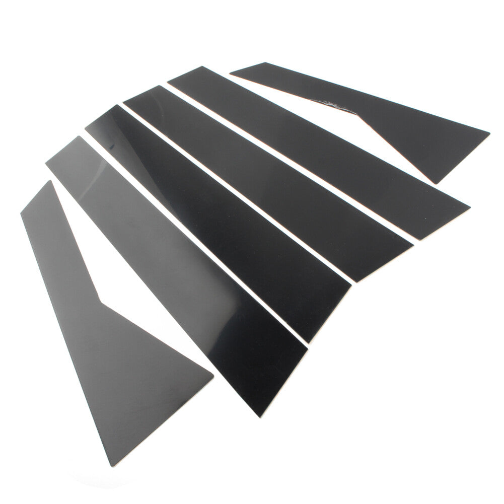 Fit for VW for Jetta 2019-2021 2020 Door Trim Pillar Posts 6pcs/ Set Piano Cover Black
