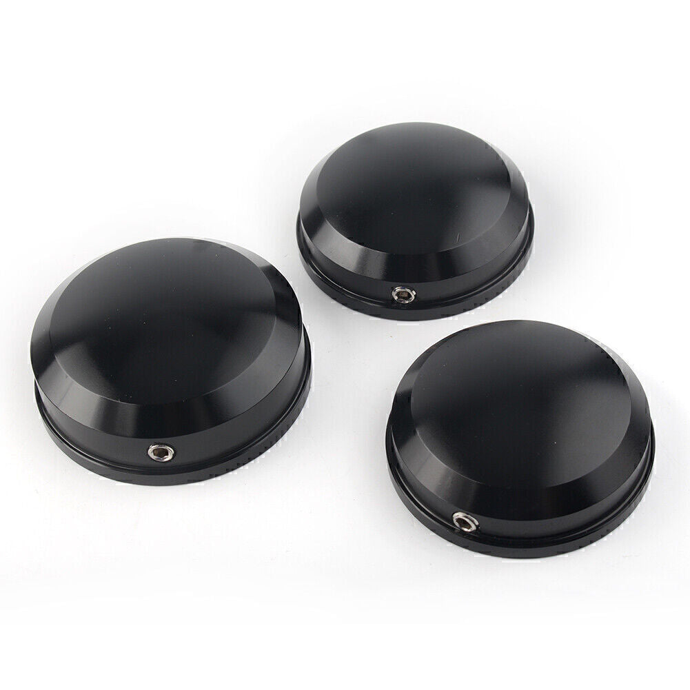 CNC Black Upper Fork Stem Nut Covers Fit for Harley FLS FLSS FLSTF FLSTFB 90-17