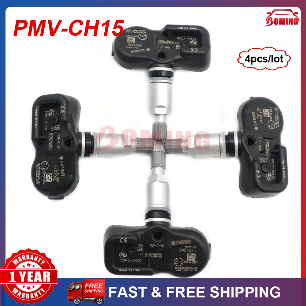 4PCS TPMS PMV-CH15 for KiA Forte Cerato Koup K3 Tire Pressure Sensor 52940-J7000
