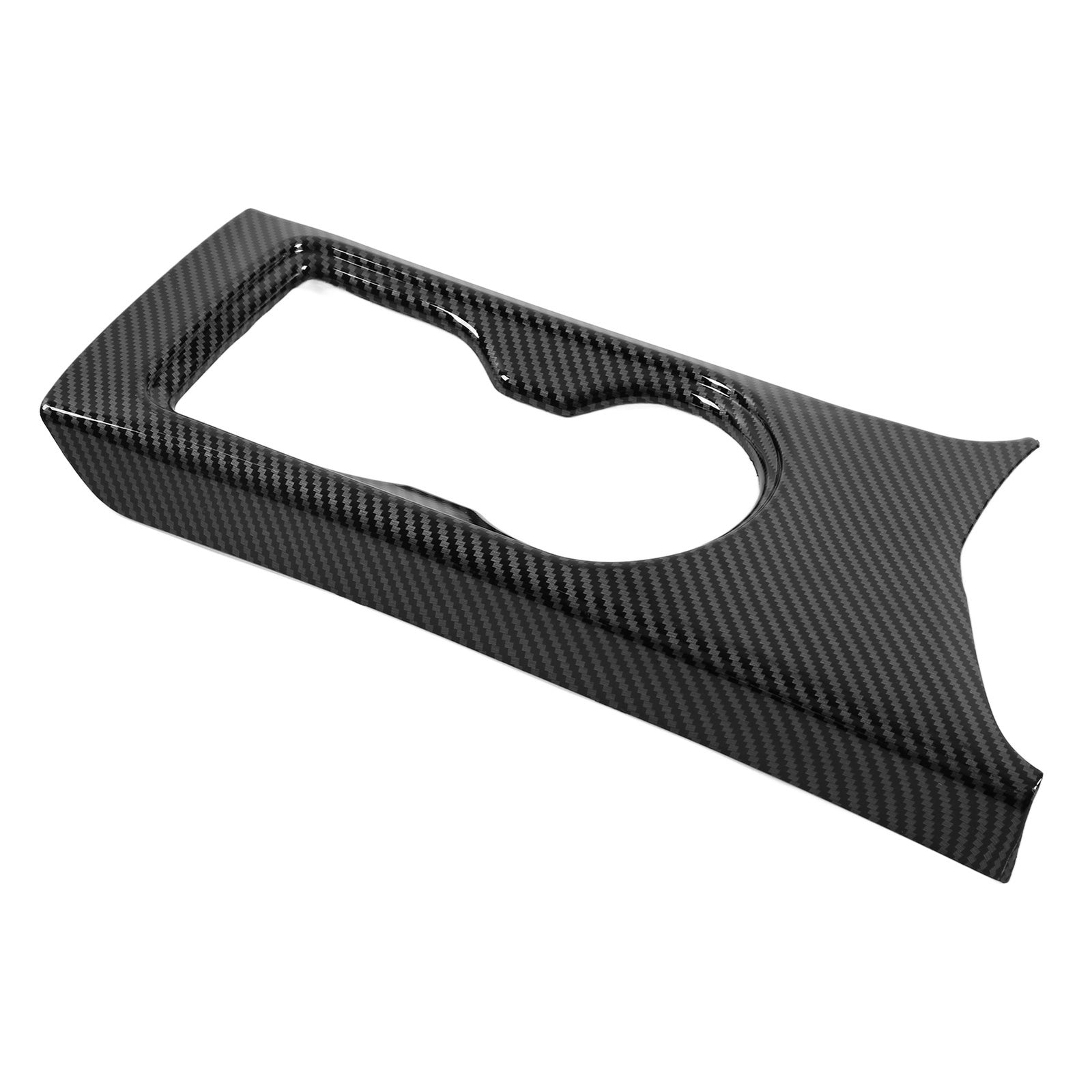 Car Auto Front Water Cup Holder Frame Trim Carbon Fiber Style ABS Cover For