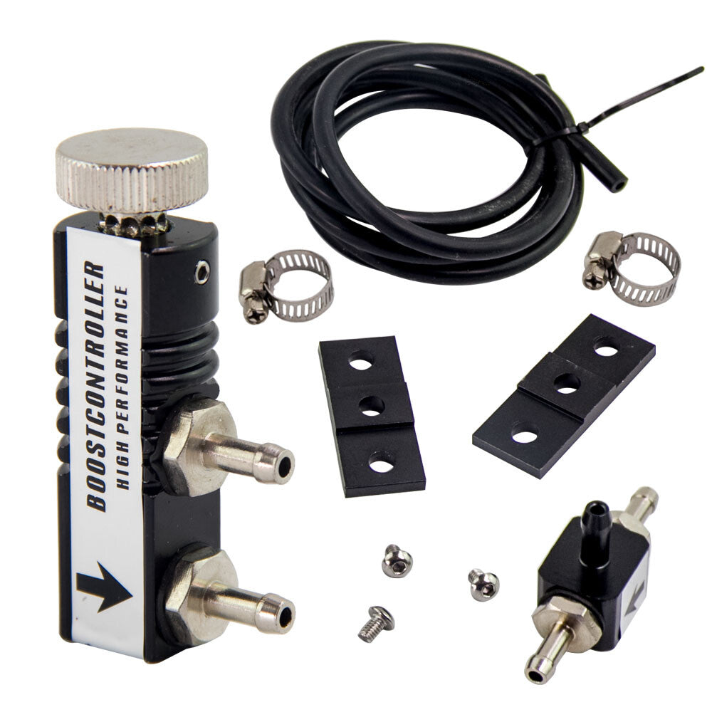 Racing Manual Turbo Boost Controller Kit, Universal Adjustable 30 lbs/sq inch, Black