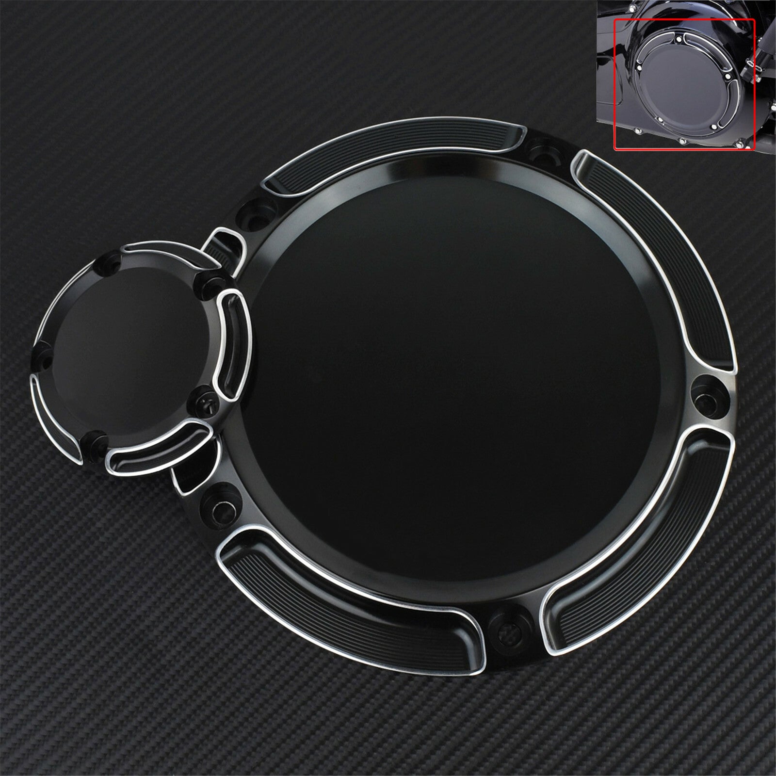 CNC Black Derby Cover Timing Timer Cover Fit For Touring 99-15 Softail 99-18