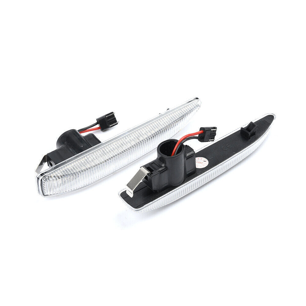 Applicable to 2002-08 for BMW E65, E66, 745i, 750i, 760i LED front side marker lights with transparency.