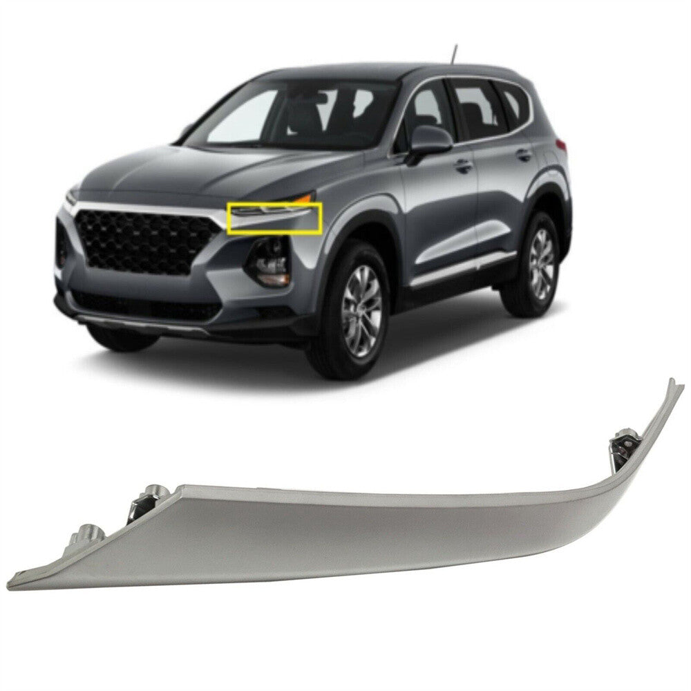 1¡Á Front Headlight Molding Left Driver Side for Hyundai Santa Fe Sport 2019 2020