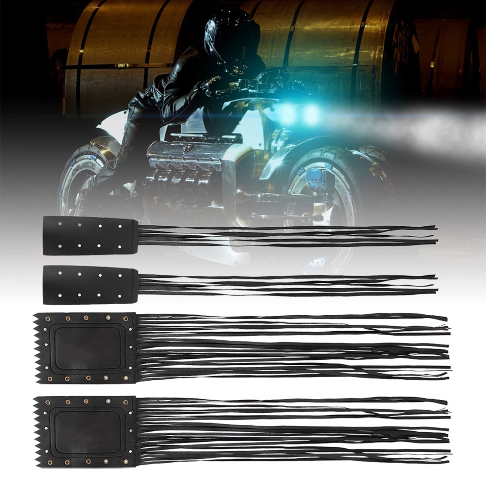 Hot 2pcs Motorcycle Handlebar Tassel Fringe Grip Cover Lever Cover Universal