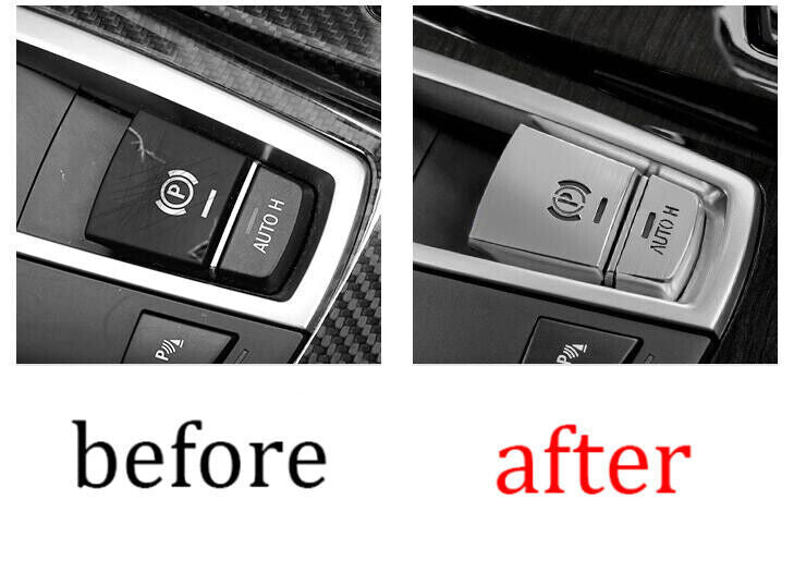 for BMW X3 G01 X4 2018-2021 Silver Aluminum Console Electronic Handbrake Trim 2P
