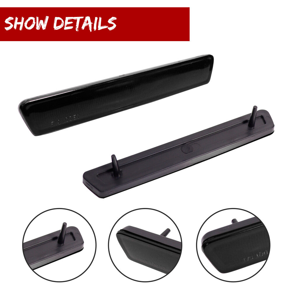 2 Rear Fender Side Marking Reflectors for 99-04 for Ford for Mustang GT Cobra Black Lens