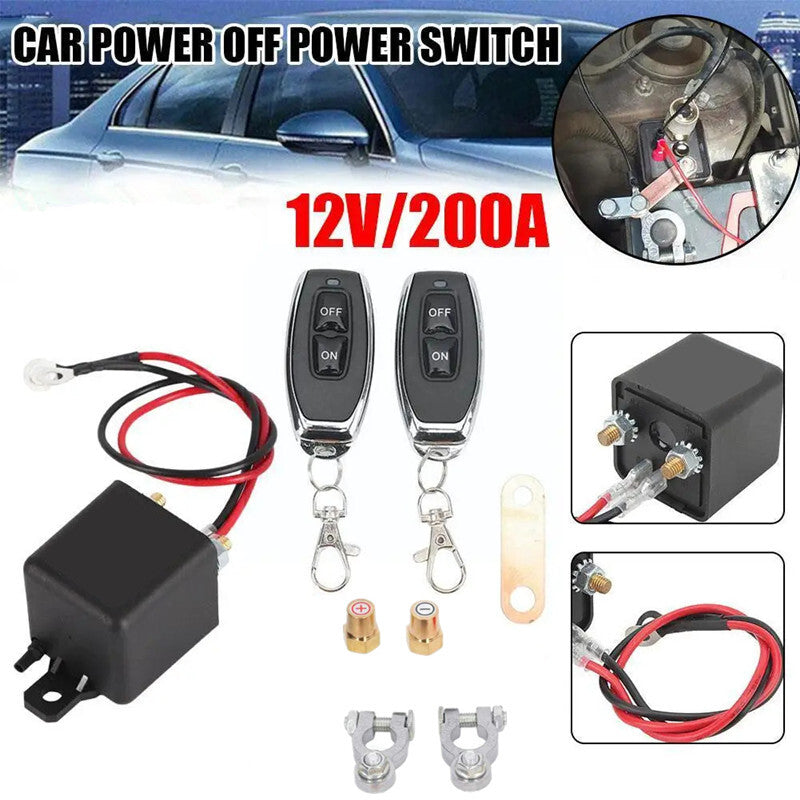 Car 12V 200A Battery Switch Relay Wireless Remote Isolator Cut Off Control Tool
