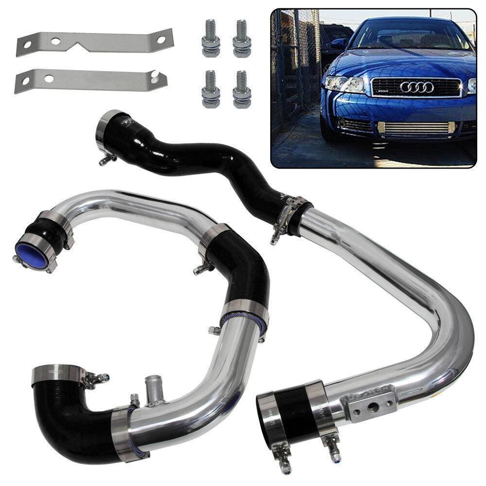 Black Intercooler Piping PIPE Kit for 2002-2006 for Audi A4 1.8T Turbo B6 Quattro