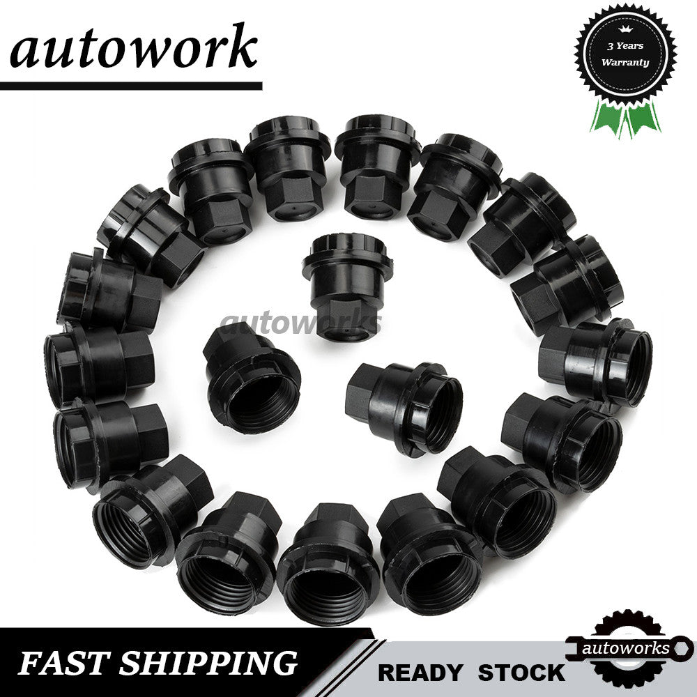 20PC 15661036 Black Lug NUT Covers Cap for Chevrolet S10 Blazer for GMC Jimmy Sonoma
