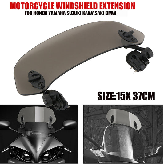 Motorcycle Windshield Screen Clip Extension Spoiler Adjustable Wind Deflector