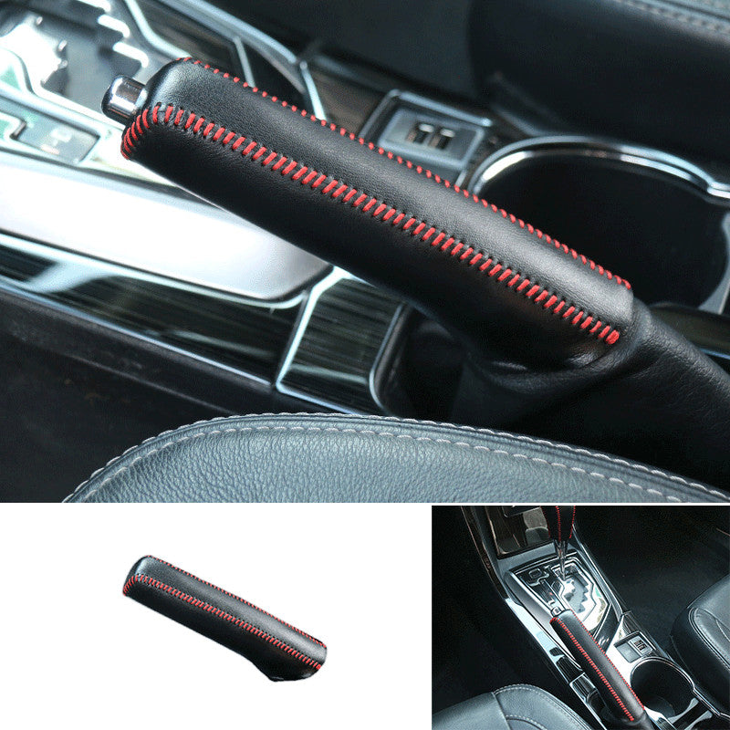 1P Leather Black Interior Brake Handle Handbrake Trim for Toyota for Corolla 2014-18