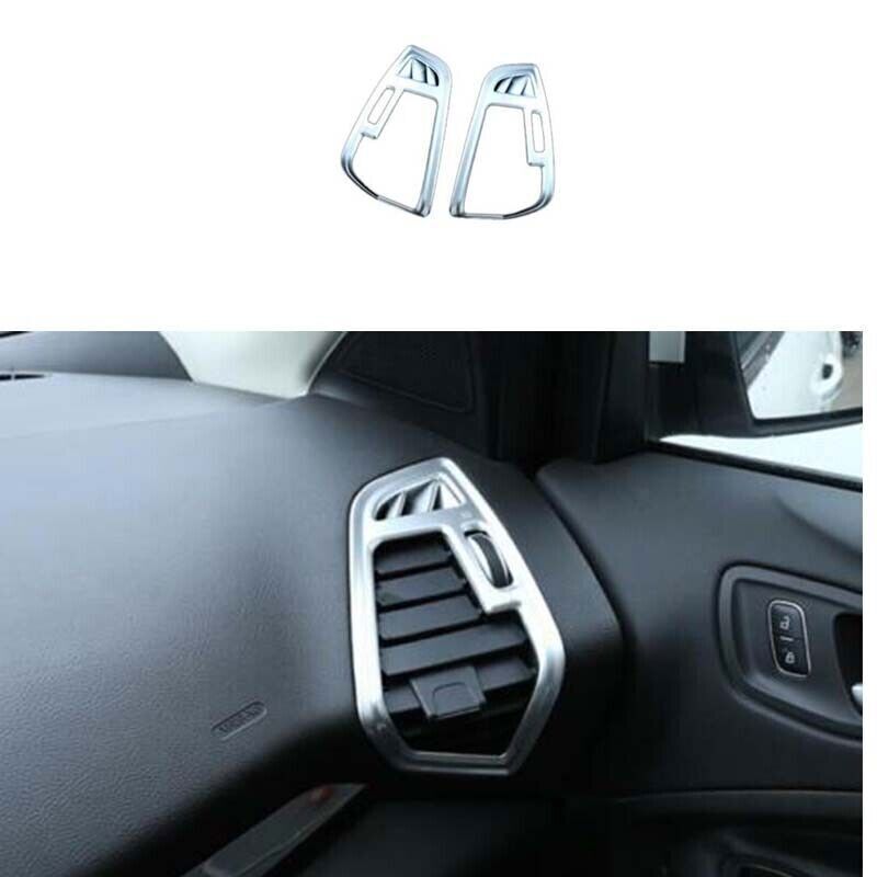 Vent Trim Console LR Air Outlet Frame for Ford Escape 2013-2019 Matte Silver 2P