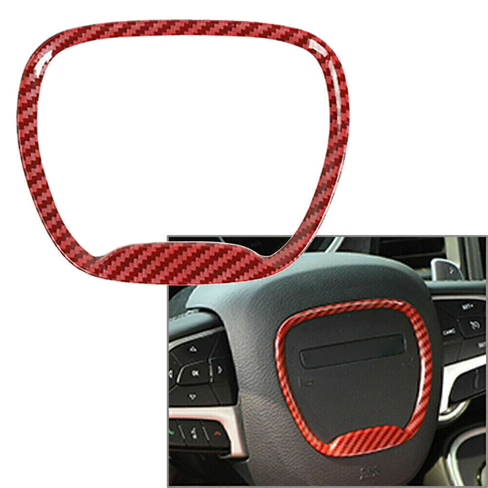 for Dodge for Challenger /Charger 2015-2019 Red Steering Wheel Center Trim Ring Cover