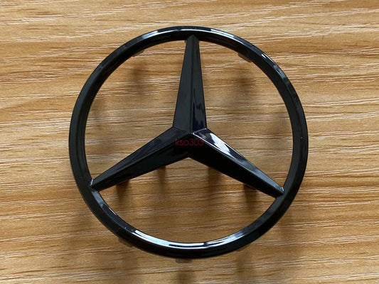 NEW FOR ML GL w/ Pins Glossy Black Star Emblem Badge 57mm AMG
