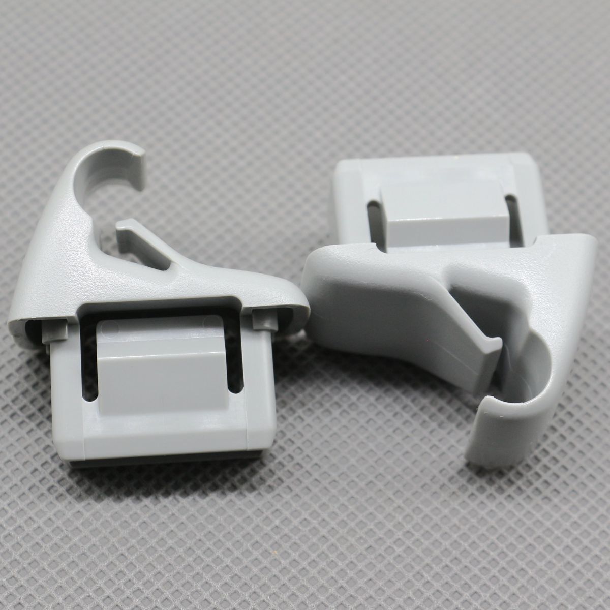2 Gray Sun Visor Clips for Mitsubishi Lancer Outlander Sport ASX MR654343