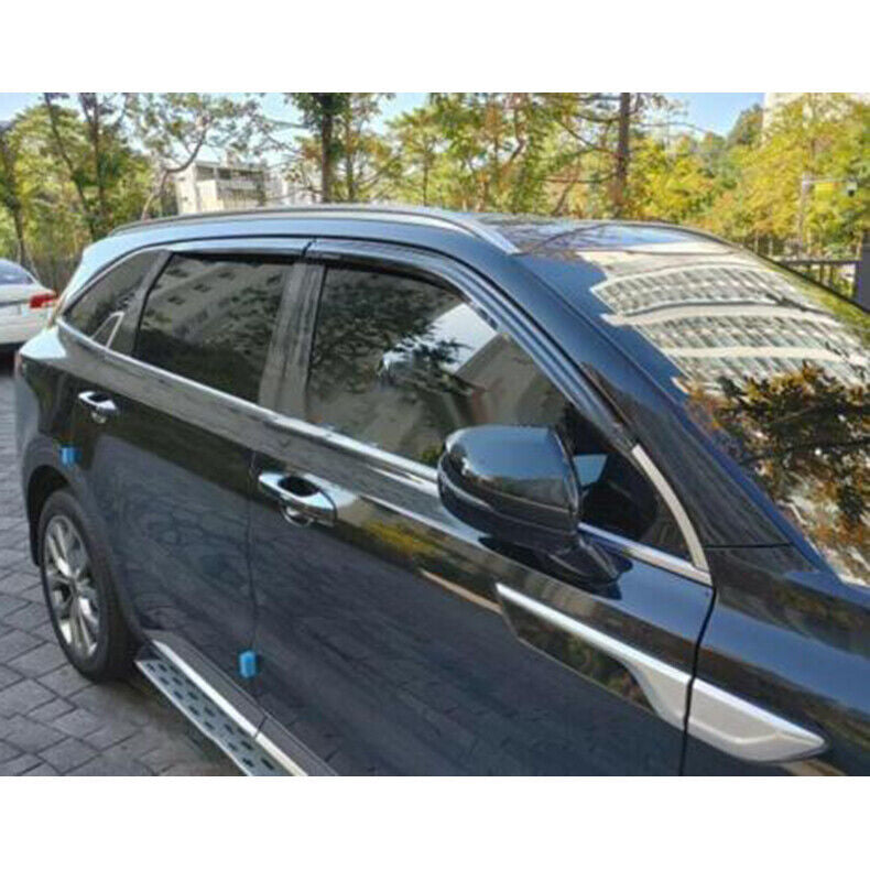 for Kia Sorento 2021-23 ABS Black Car Window Visor Vent Shades Sun Rain Guard 4x