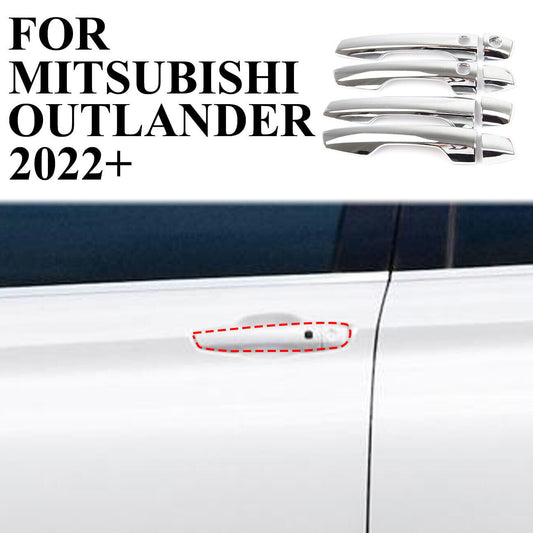 Chrome Side Door Handle Cover Trim ABS 4PC for Mitsubishi Outlander 2022-2024