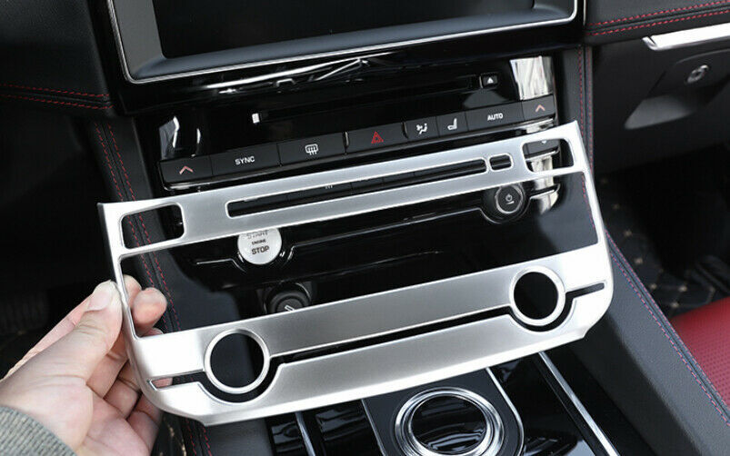 for Jaguar F-PACE 2017-2021 Matte Silver Console AC Button Control Frame Trim 1X