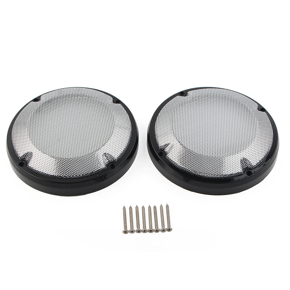 for Harley Touring Electra Glide 83+ 6.5Saddlebag Lid Speaker Grill Mesh Cover