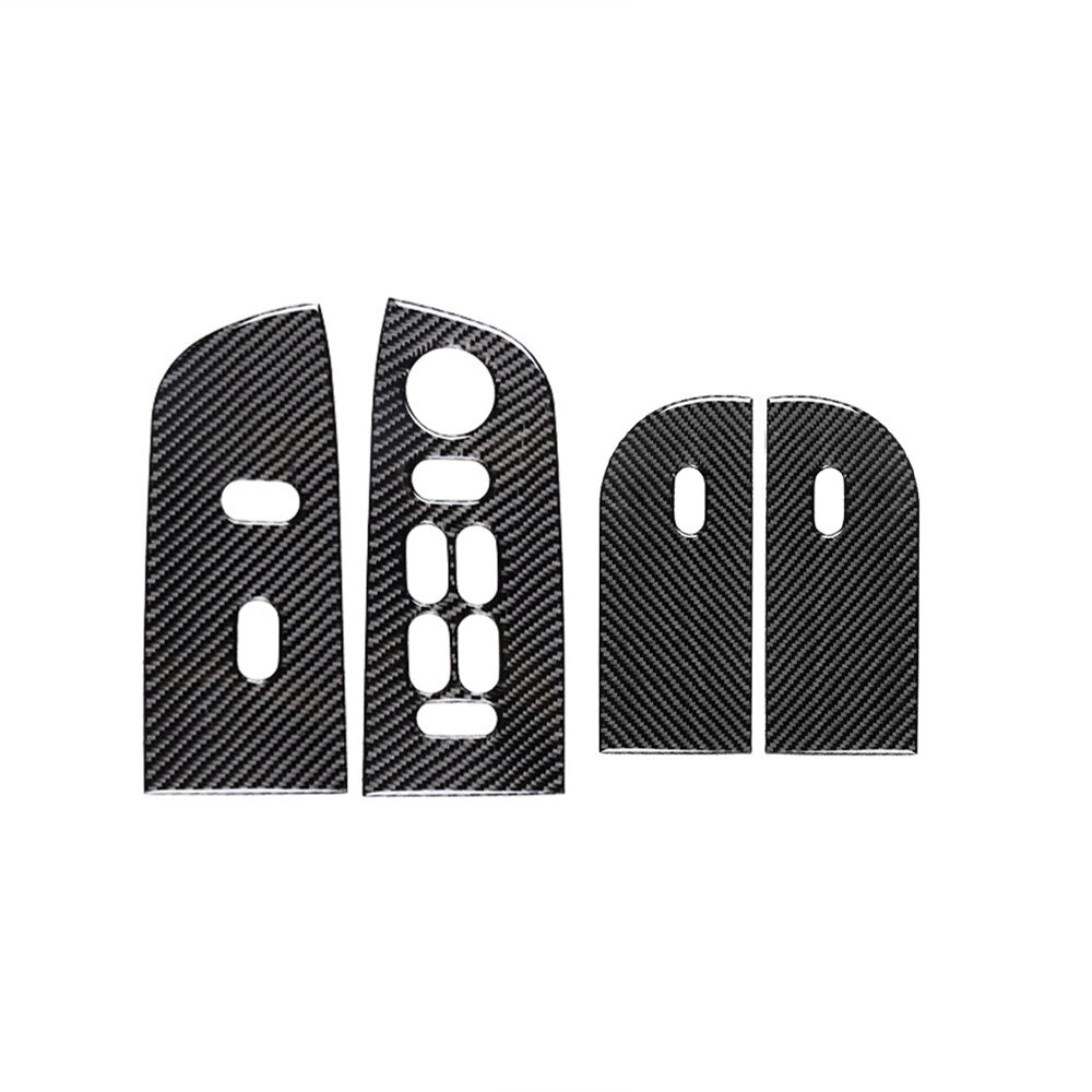4¡ÁCarbon Fiber Window Lift Switch Button Panel Cover for Ford F150 FX4 2004-2008