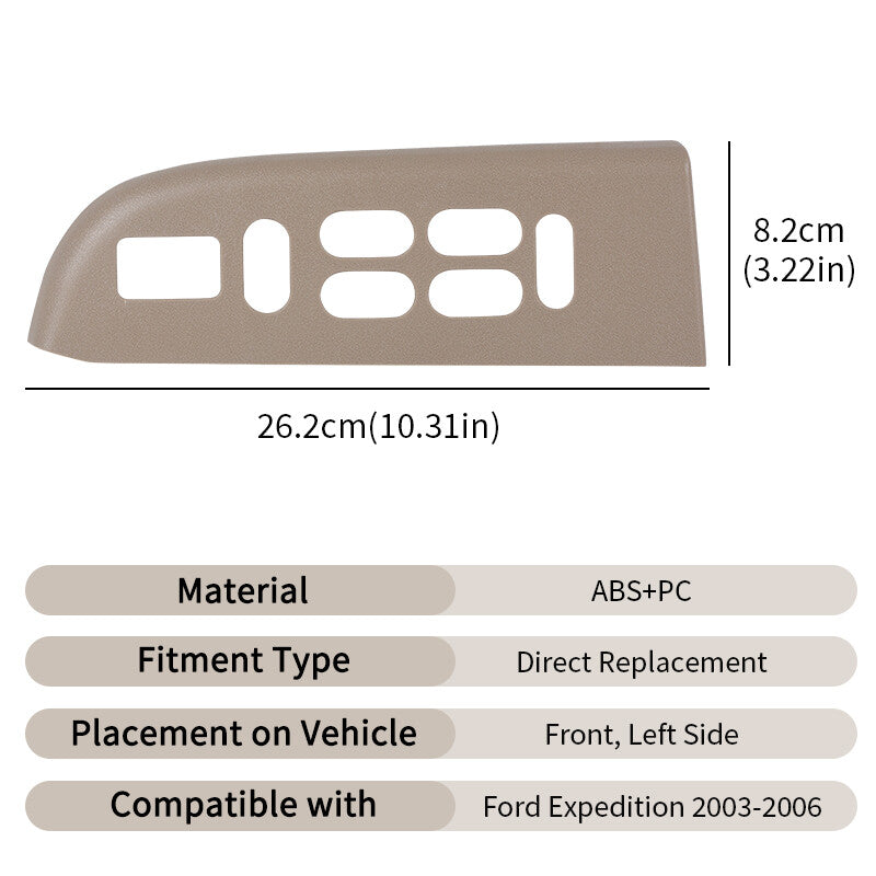 Front Driver Door Panel TAN Window Switch Bezel Fit for Ford Expedition 2003-2006