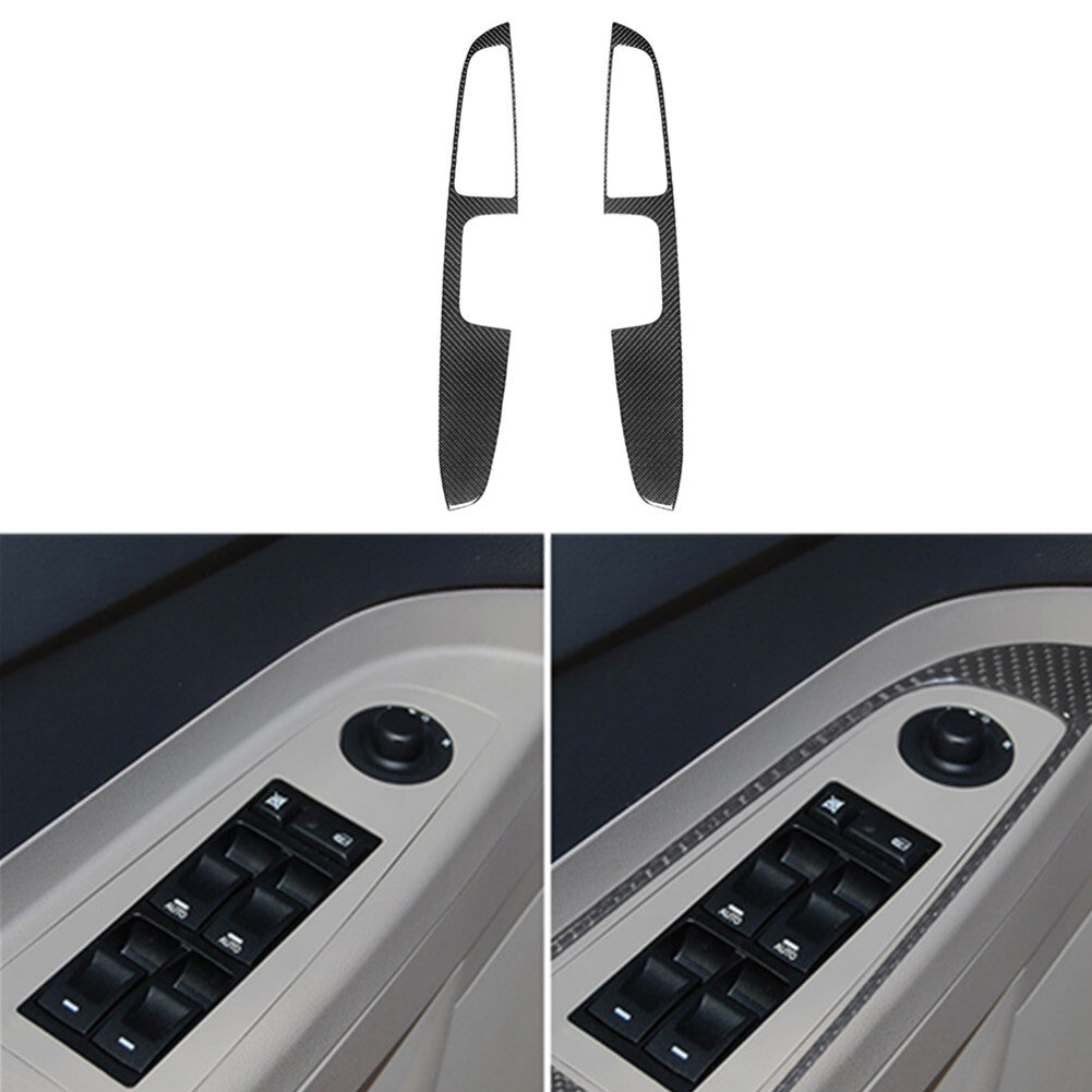 Carbon Fiber Rear Door Window Lift Panel Cover Trim for Chrysler 300 2005-2007