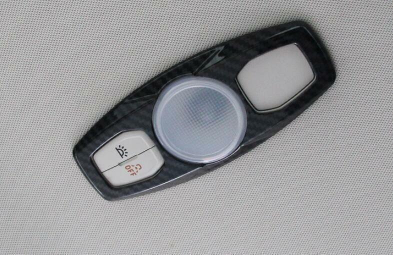 1X Carbon Fiber Front Rear Reading Light Frame Cover Trim 13-19 for Ford Escape
