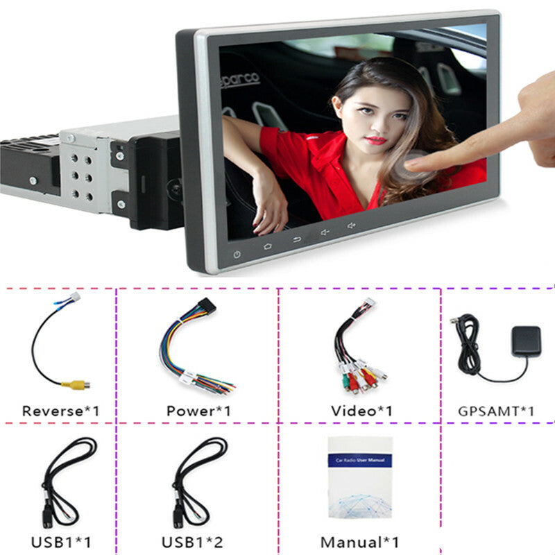 Car 1din Android Adjustable Multimedia Autoradio 10 Touch Screen GPS Navigation