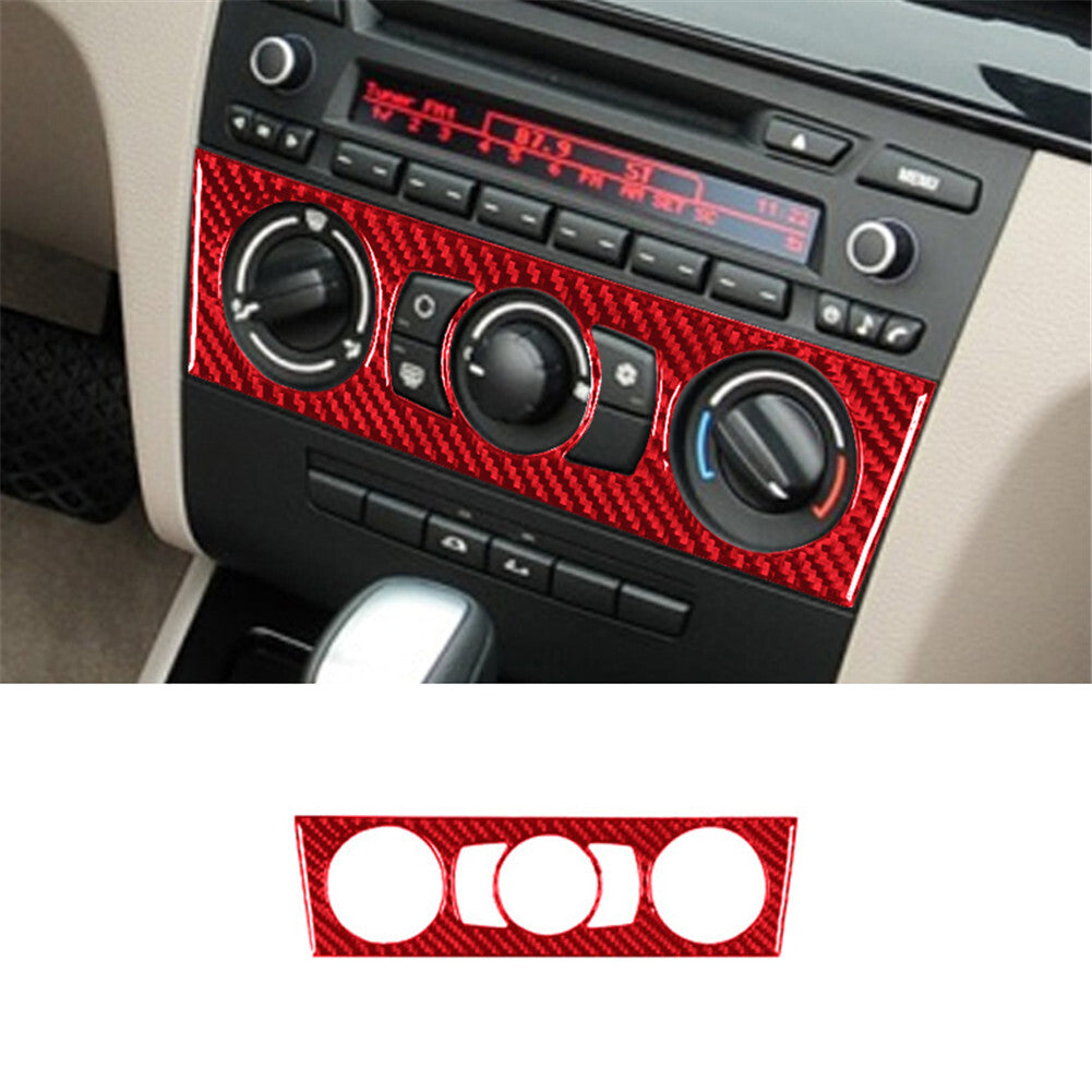 Air-Con Knob Panel Trim Cover for BMW 1 Series Convertible E82/E88 2008-2013 Red