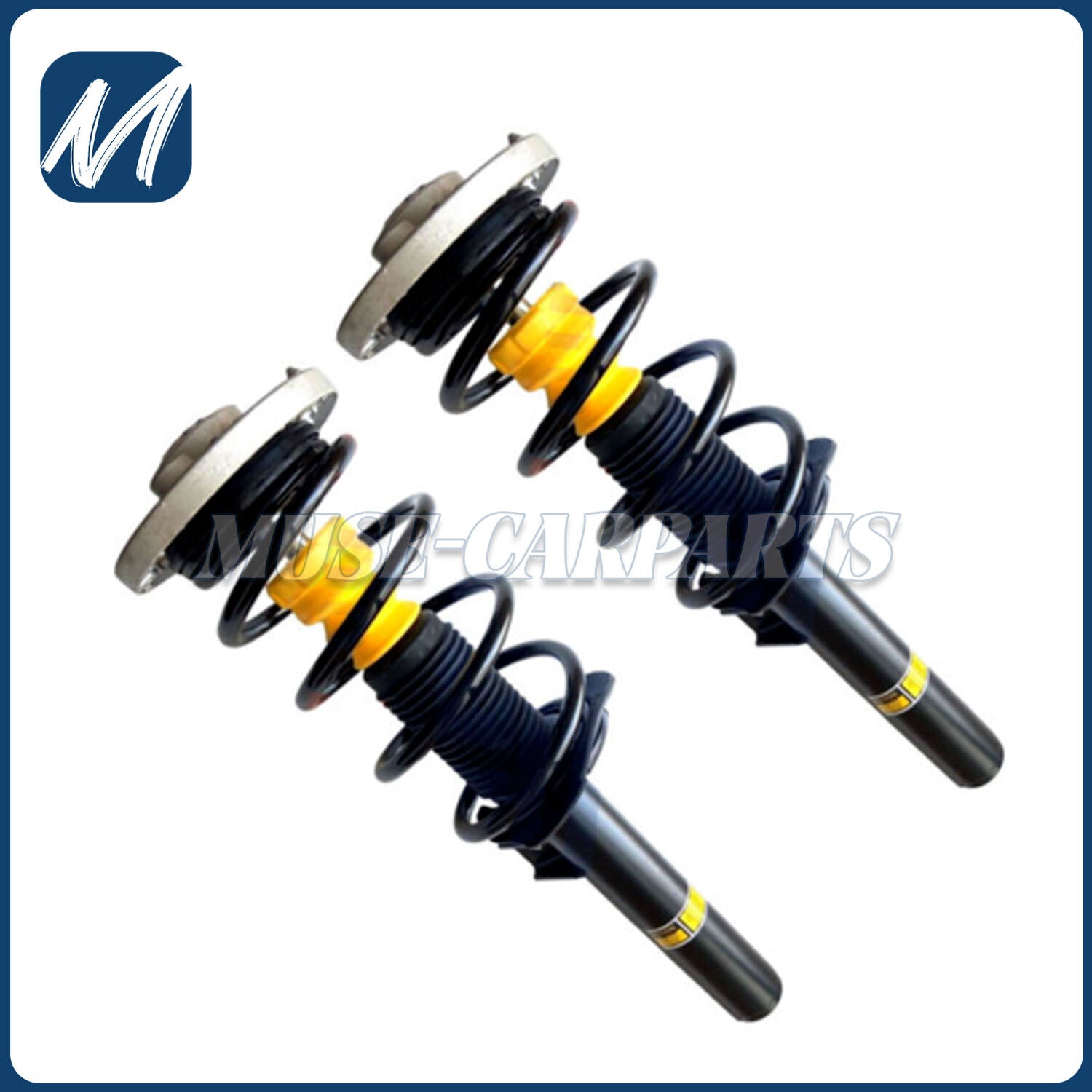 Pair Front Shock Coil Spring Struts w/o EDC for BMW X3 F25 11-17 X4 F26 2015-18