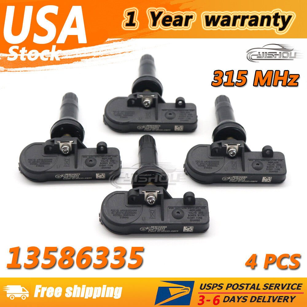 Set 4pcs For GM for Chevy for GMC for Buick TPMS Tire Pressure Monitoring Sensor 315MHz USA