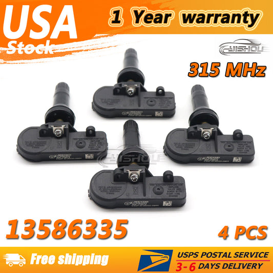 Set 4pcs For GM for Chevy for GMC for Buick TPMS Tire Pressure Monitoring Sensor 315MHz USA