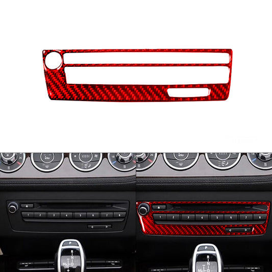 for BMW Z4 E89 Red Carbon Fiber Radio & Navigaiton System Cover Trim 2009-2016