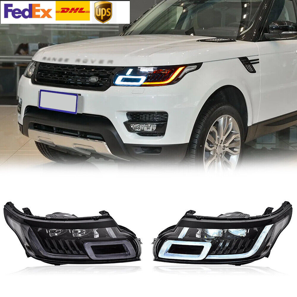 4PC Left Right LED Headlight Assembly for Land Rover for Range Rover Sport 2014-2017