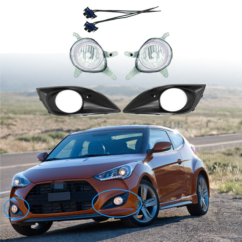for Hyundai for Veloster Turbo 2013-2016 Fog Lamp Light LH+RH Set 6PCS
