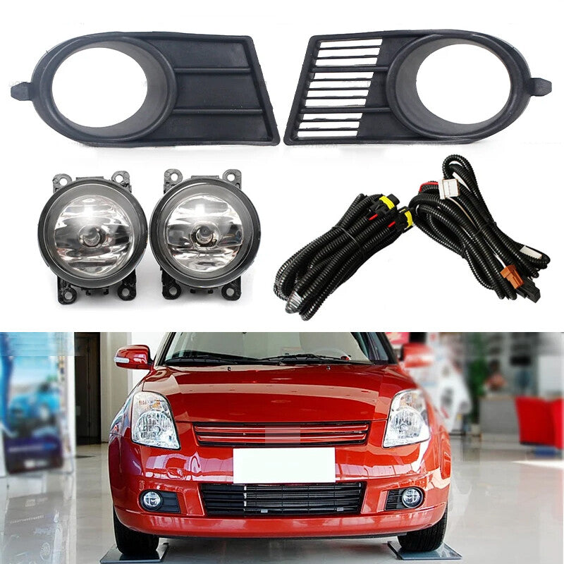 Front Fog Light Wires Harness Halogen Foglamp Cover for Suzuki for Swift 2005-2010