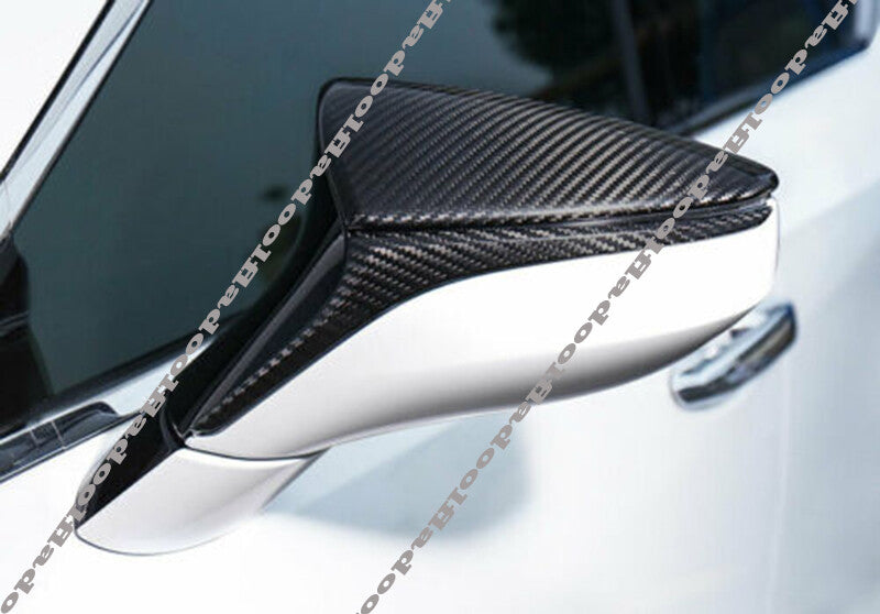 real Carbon Fiber Horn Rearview Mirror Cover Trim for Lexus for ES LS LC UX RC 19-22