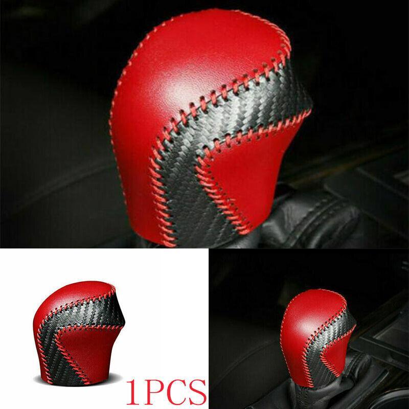 for Toyota for Camry 18-22 Carbon Fiber Leather Gear Shift Knob Shifter Lever Trim