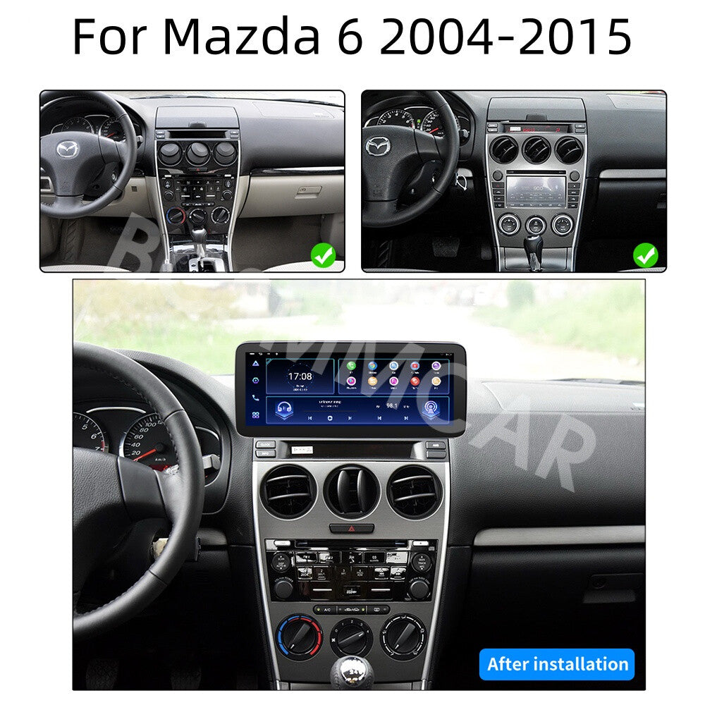 Android 14 Carplay Car Stereo Radio GPS WIFI BT 4+64G Fit for Mazda 6 2004-2015