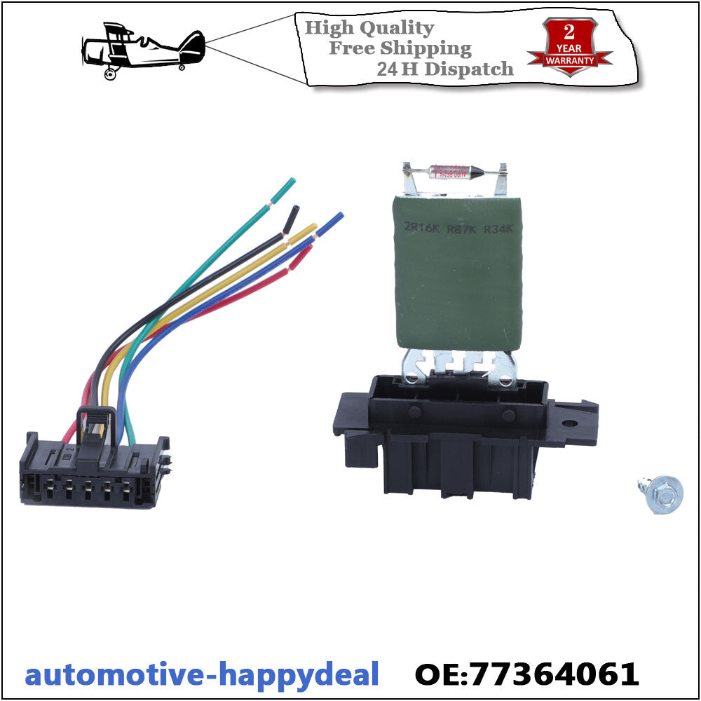 Heater Blower Resistor + Wiring Loom for Citroen for Fiat for Peugeot for Vauxhall Alfa