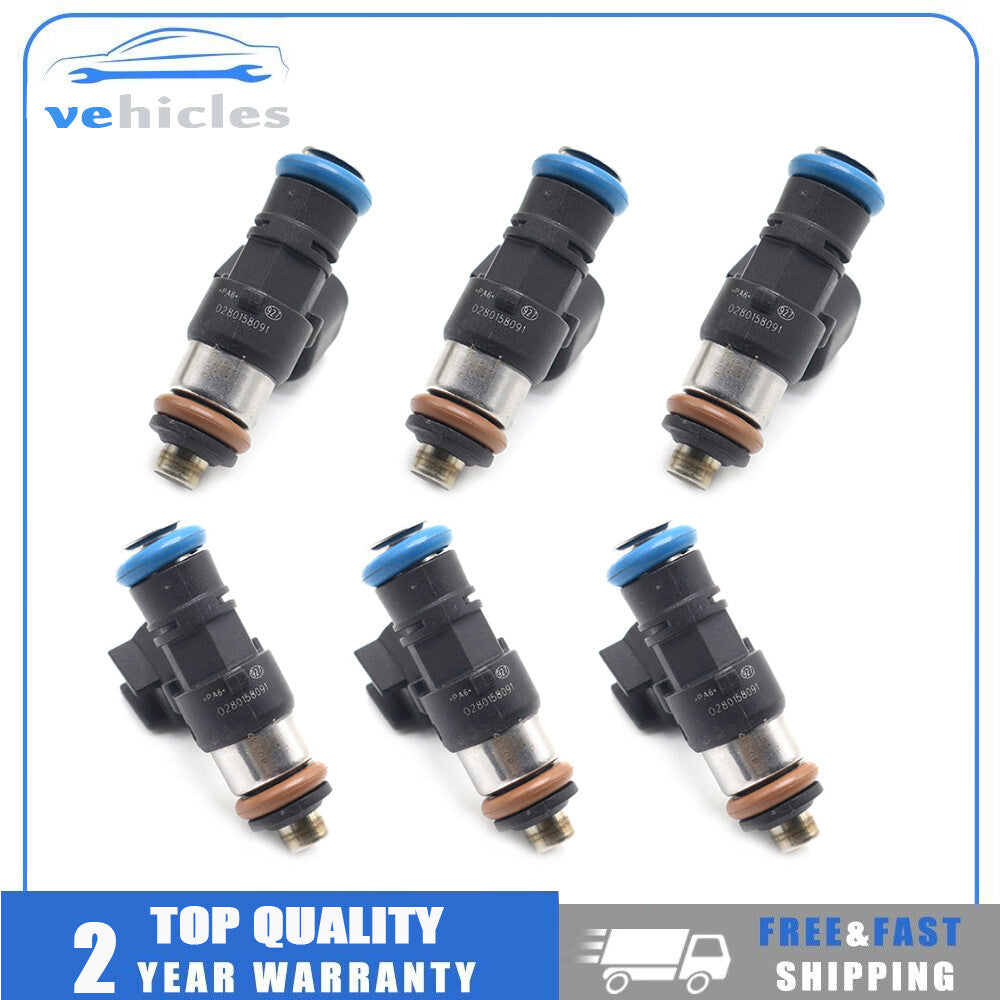 6-pack fuel injectors suitable for Lincoln MKZ, MKX, MKT, MKS 2007-2015 3.5L, 3.7L. 0280158091