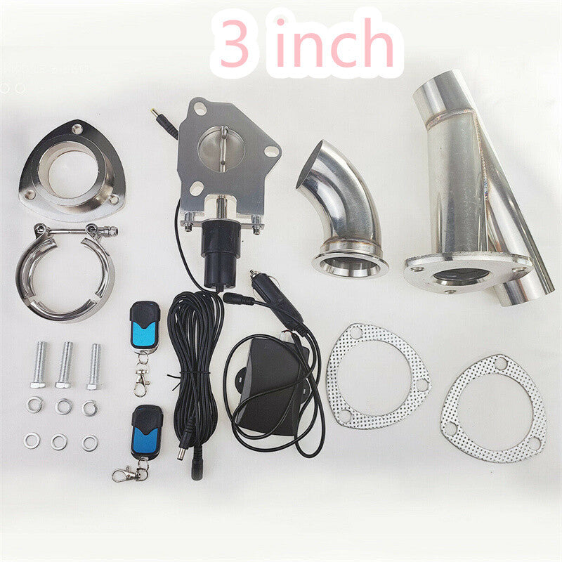 3 Electric Exhaust Valve System Control Motor Y Pipe With Remote Switch Kit