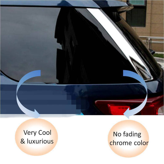for Ford Explorer 2011-2019 Chrome ABS Rear Trunk Window Triangle Cover Trim 2Pc