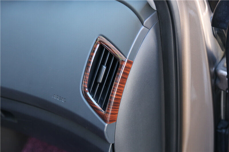 Car LR AC Air Outlet Vent Cover Trim 2PCS for Hyundai IX25 2015-2019 Red Wood