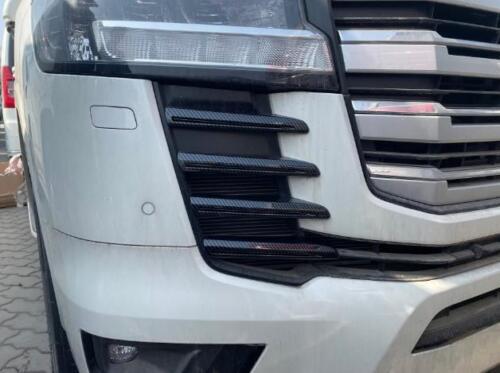 for Toyota for Land Cruiser 2022-23 Carbon Fiber Front Fog Light Strip Cover Trim 8x