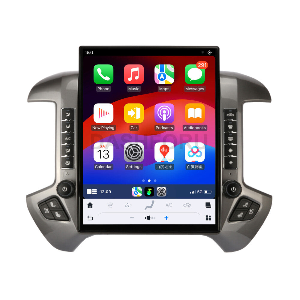 15.6 Android for Tesla Vertical Screen GPS Radios for Chevrolet Silverado 2013-2019