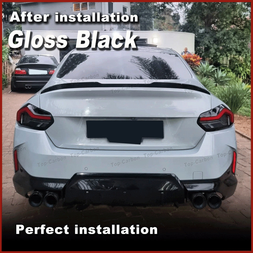 for BMW G42 230i M240i G87 M2 Coupe 2021-23 Gloss Black Rear Trunk Spoiler Wing